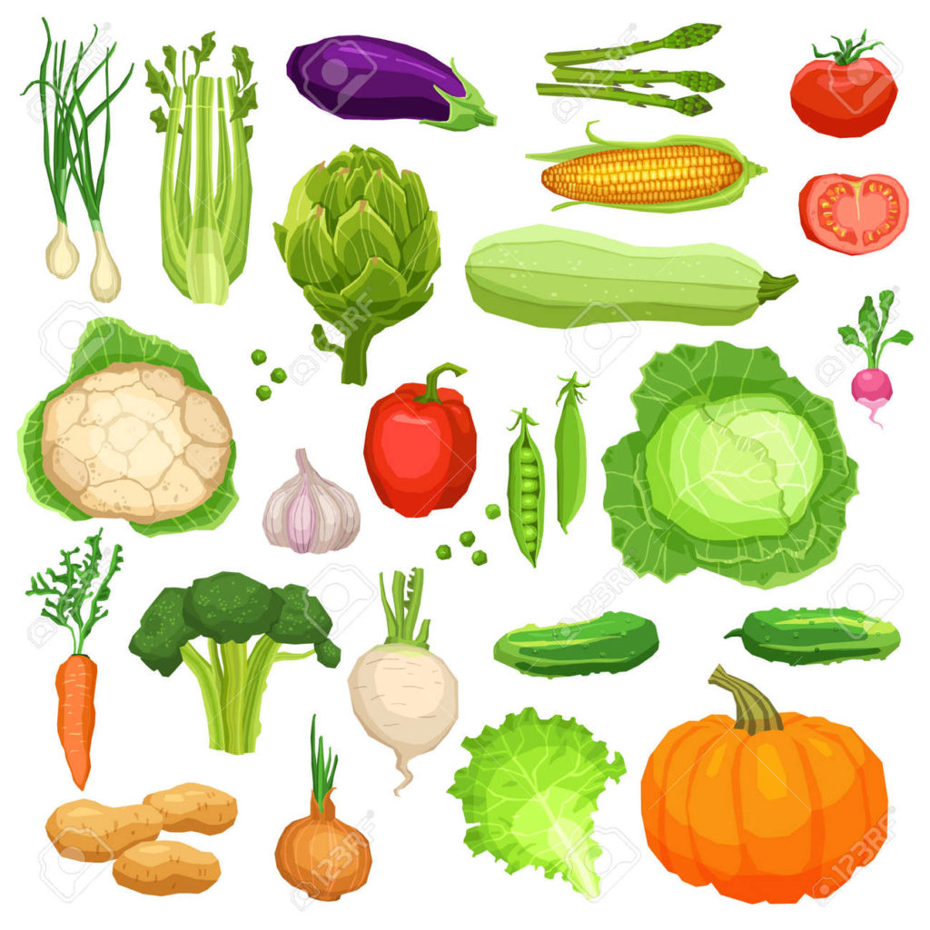 73136449 conjunto de verduras frescas planas coleccion de alimentos saludables y vegetarianos 1