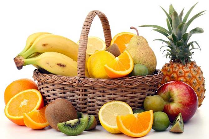 Frutas y alimentos saludables